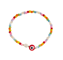 Load image into Gallery viewer, Suzy Evil Eye Colorful Bead Bracelet
