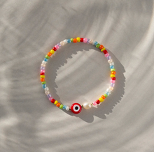 Load image into Gallery viewer, Suzy Evil Eye Colorful Bead Bracelet
