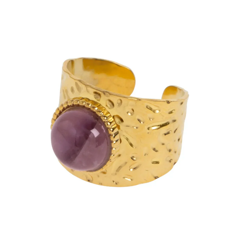 Eshma Vintage Stone Ring Stainless Steel