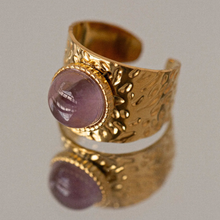 Load image into Gallery viewer, Eshma Vintage Stone Ring Stainless Steel
