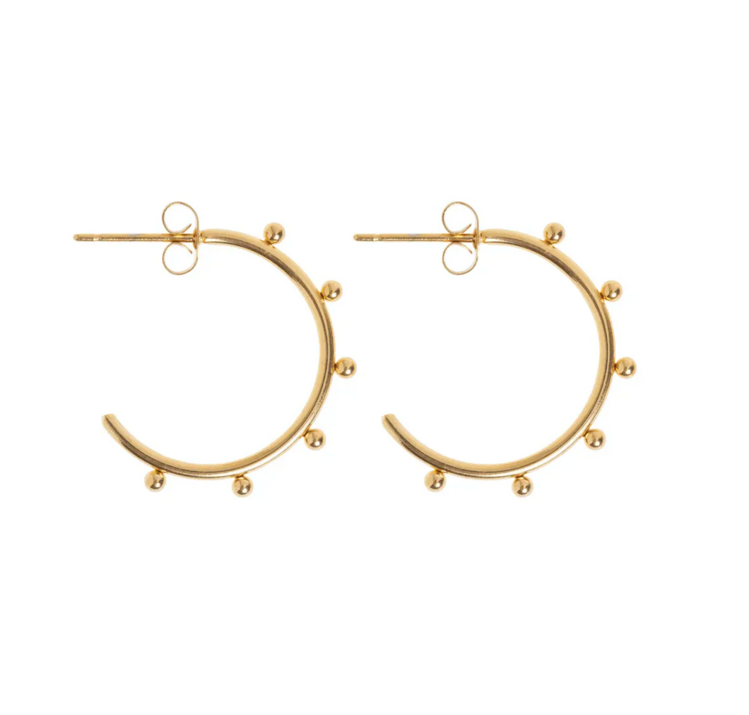 Gabriella Soft Stud Hoop Earrings Stainless Steel