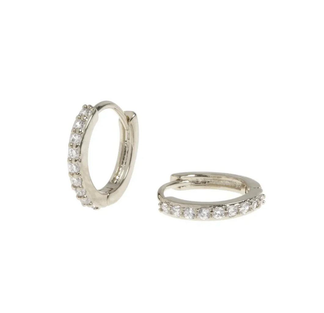 Audrey Crystal Hoop Earrings