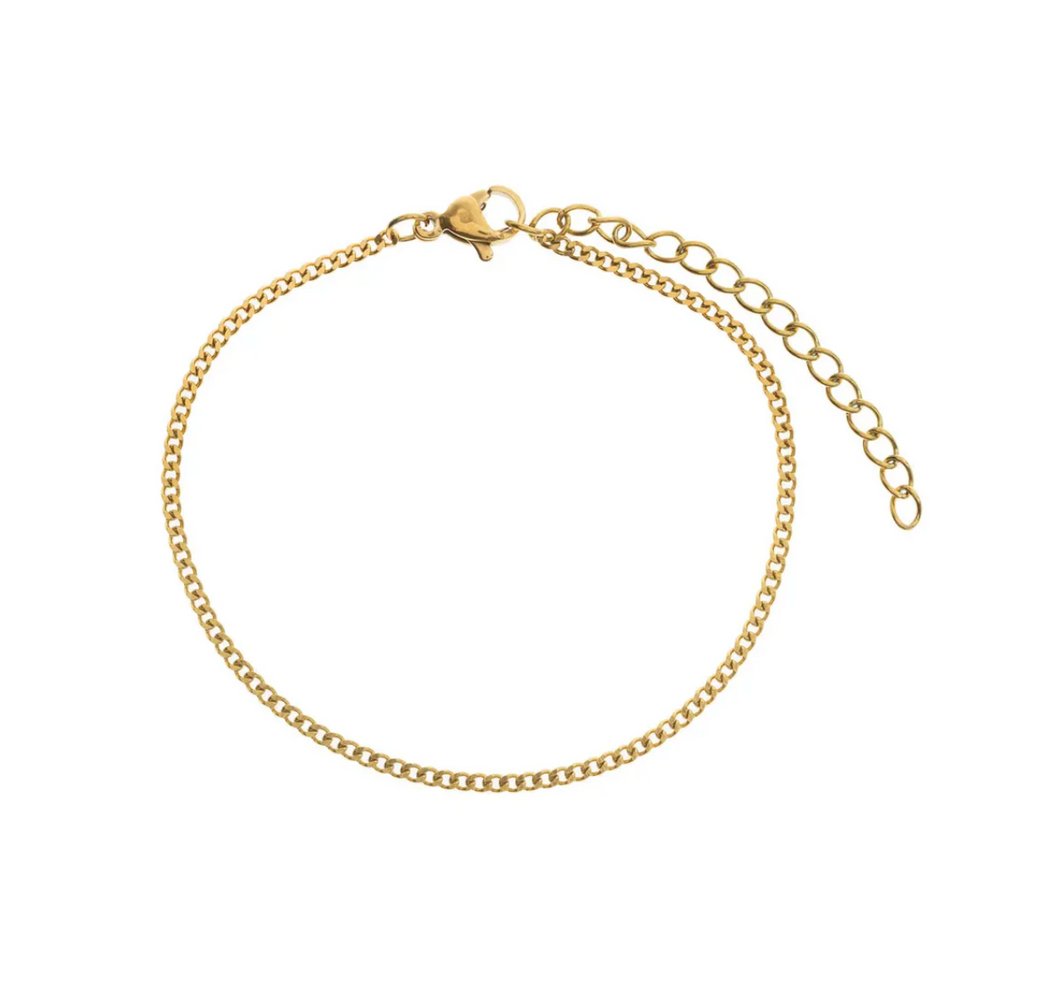 Sam Basic Fine Chain Bracelet Stainless Steel