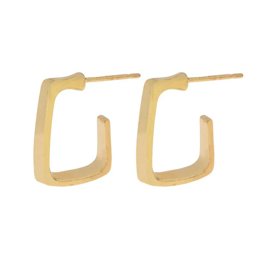 Max Square Hoop Stud Earrings