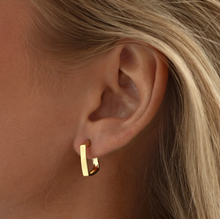 Load image into Gallery viewer, Max Square Hoop Stud Earrings
