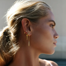 Load image into Gallery viewer, Nim Dangling Drop Chain Stud Earrings
