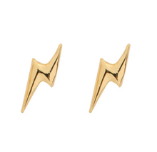 Load image into Gallery viewer, Lyse Small Lightning Stud Earrings
