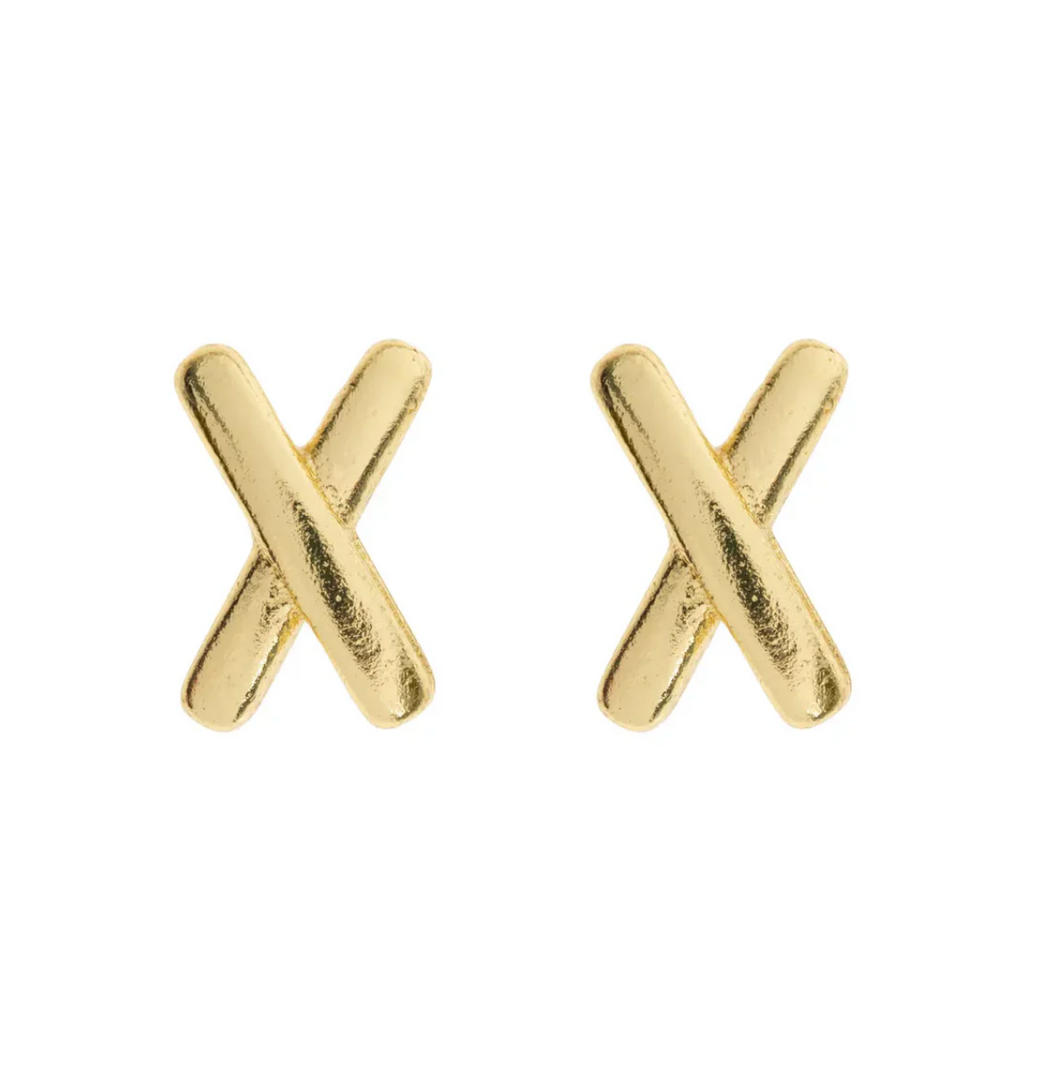 Dixie Cross Minimalistic Stud Earrings