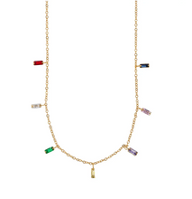 Load image into Gallery viewer, Suki-Multi Colored Chain Necklace  Stainless Steel
