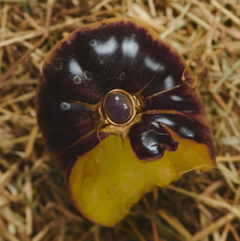 Load image into Gallery viewer, Anouk Amethyst Statement Adjustable Ring Stainless Steel
