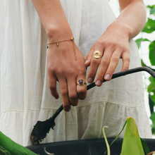 Load image into Gallery viewer, Helene Circle Adjustable Ring Stainless Steel
