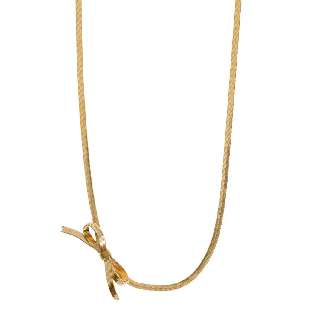 Juliette Bow Snake Chain Necklace