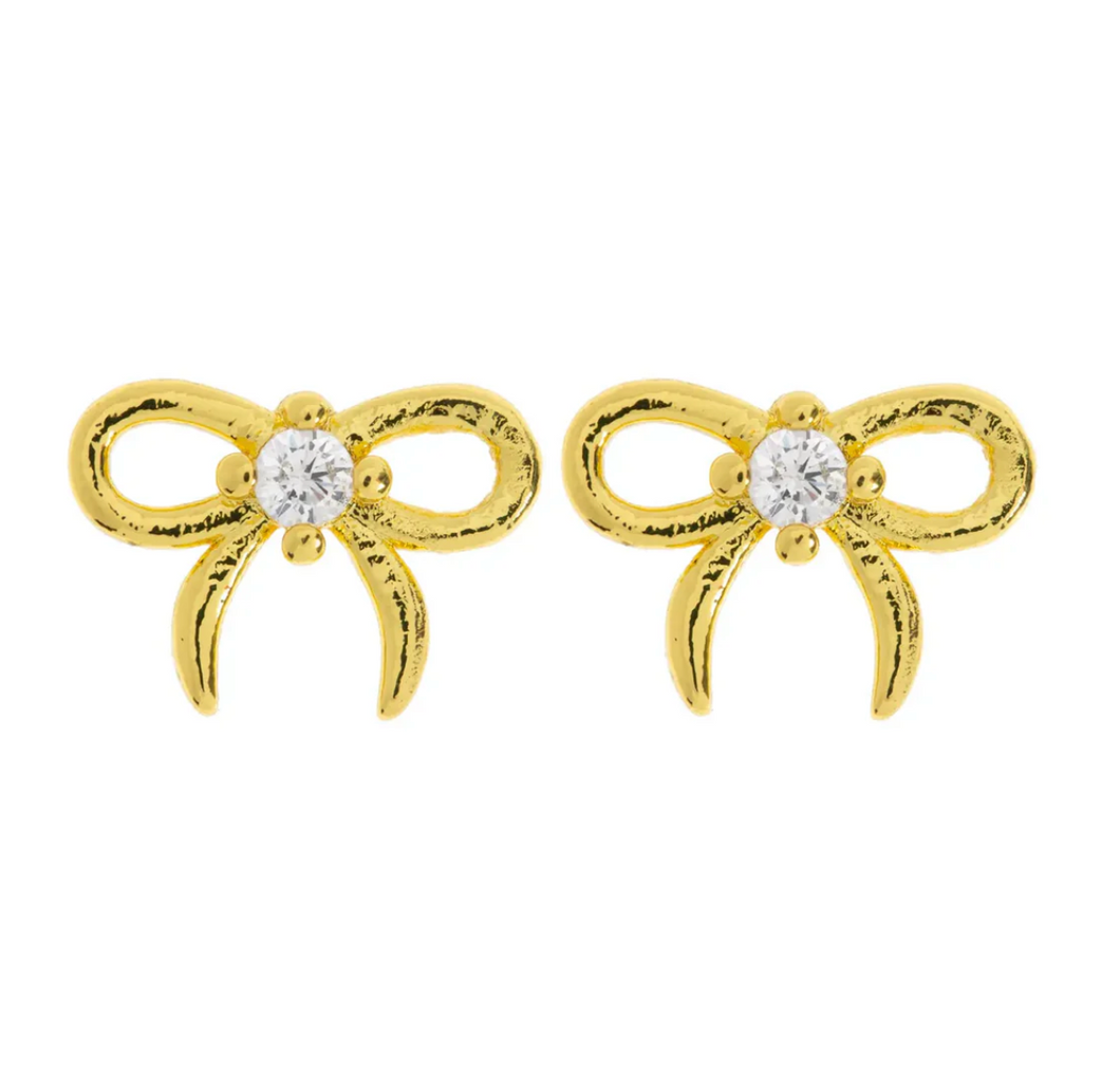 Juliette Petite Bow with Crystal Stud Earrings