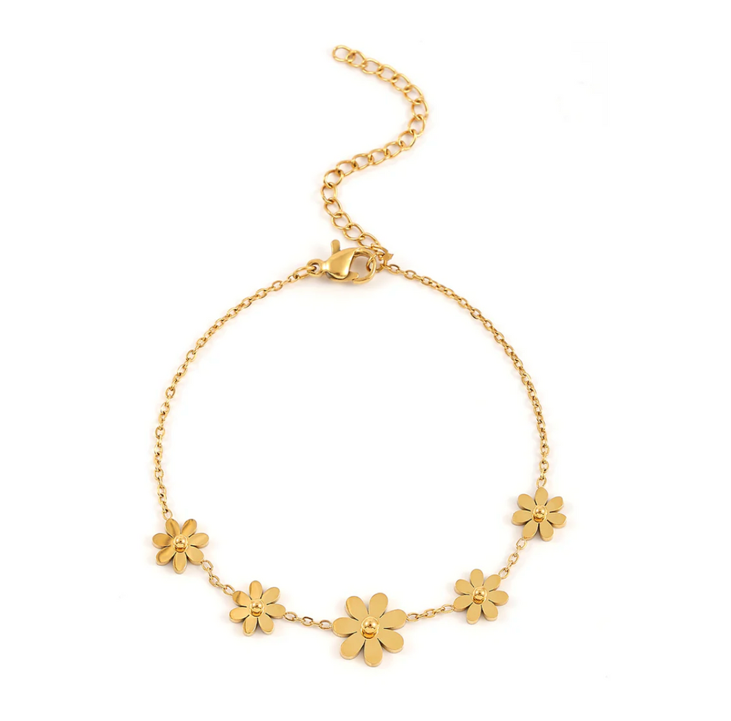 Fay Flower Chain Bracelet Stainless Steel