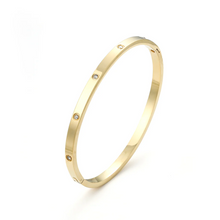 Load image into Gallery viewer, Fiona Crystal Bangle Bracelet Stainless Steel
