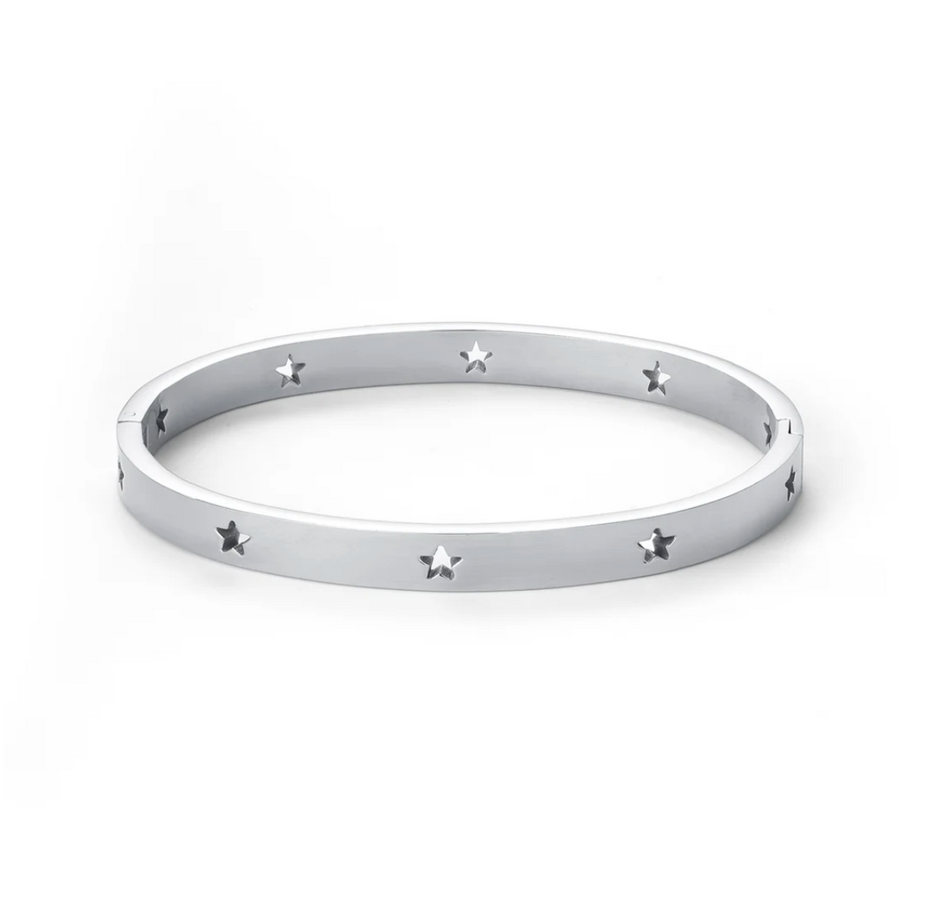 Leia Star Bangle Bracelet Stainless Steel