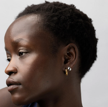 Load image into Gallery viewer, Vivia Ribble Hoop Earrings Stainless Steel
