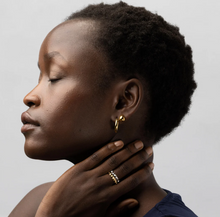 Load image into Gallery viewer, Lyn Duo Hoop Gold and Silver Earrings Stainless Steel
