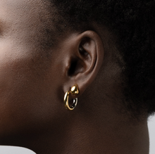 Load image into Gallery viewer, Lyn Duo Hoop Gold and Silver Earrings Stainless Steel
