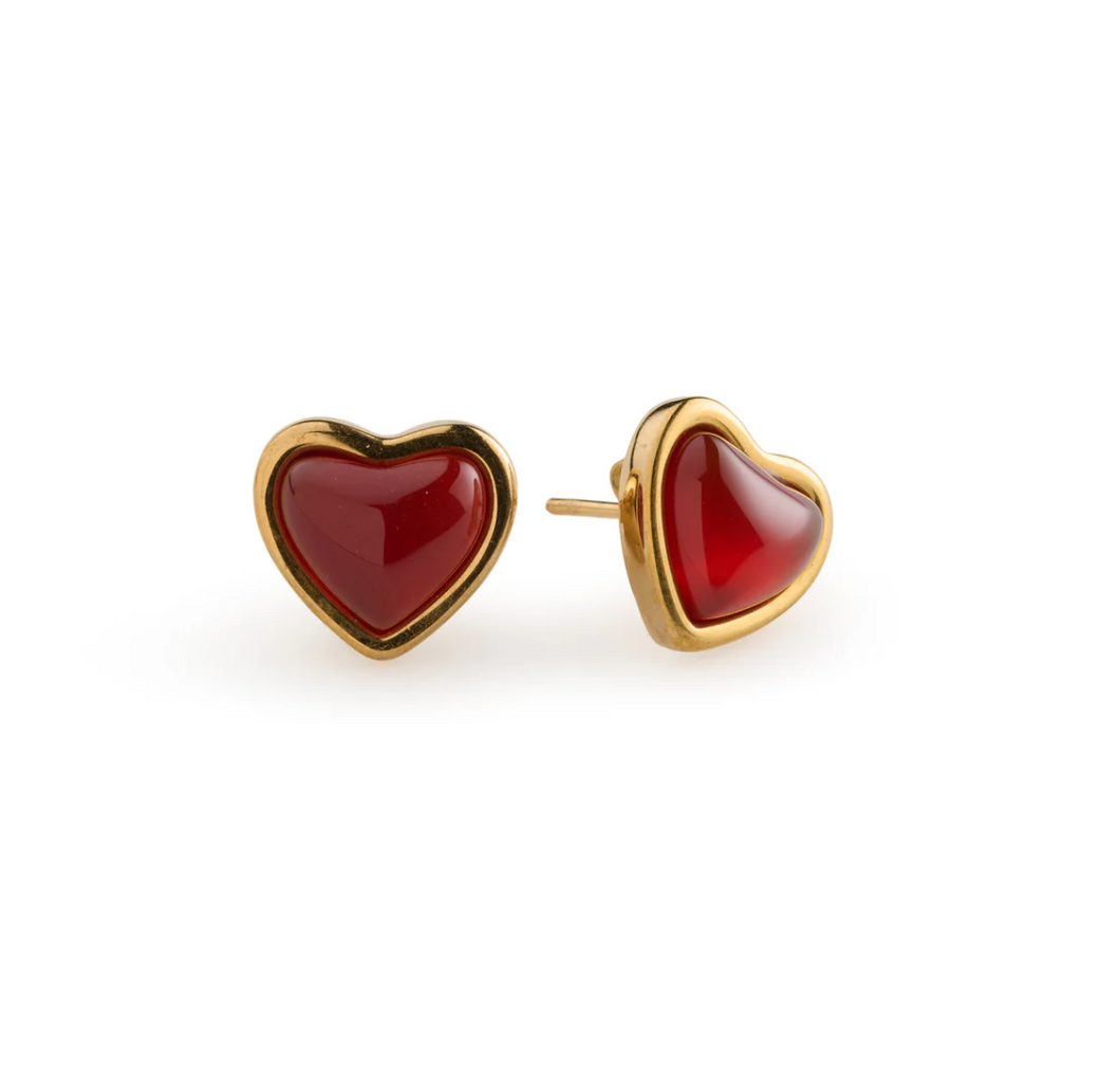 Sonja Jelly Heart Earrings Stainless Steel