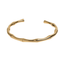 Load image into Gallery viewer, Tia Bamboo Bangle Bracelet Stainless Steel
