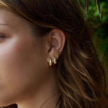 Load image into Gallery viewer, Tyra Bubble Mini Cross Earrings Stainless Steel
