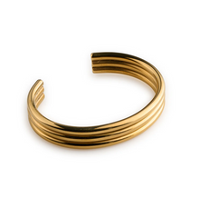 Load image into Gallery viewer, Elvira Triple Bangle Bracelet Gold Stainless Steel
