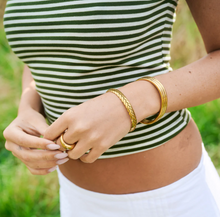 Load image into Gallery viewer, Elvira Triple Bangle Bracelet Gold Stainless Steel
