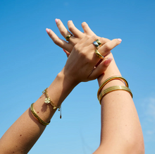 Load image into Gallery viewer, Elvira Triple Bangle Bracelet Gold Stainless Steel
