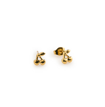 Load image into Gallery viewer, Amour Cherry Stud Earrings Stainless Steel
