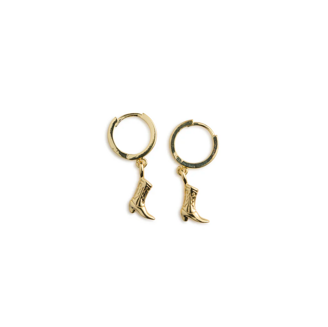 Wendy Cowboy Boot Hoop Earrings