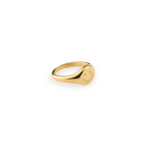 Load image into Gallery viewer, Dixie Smiley Face Signet Ring Stainless Steel

