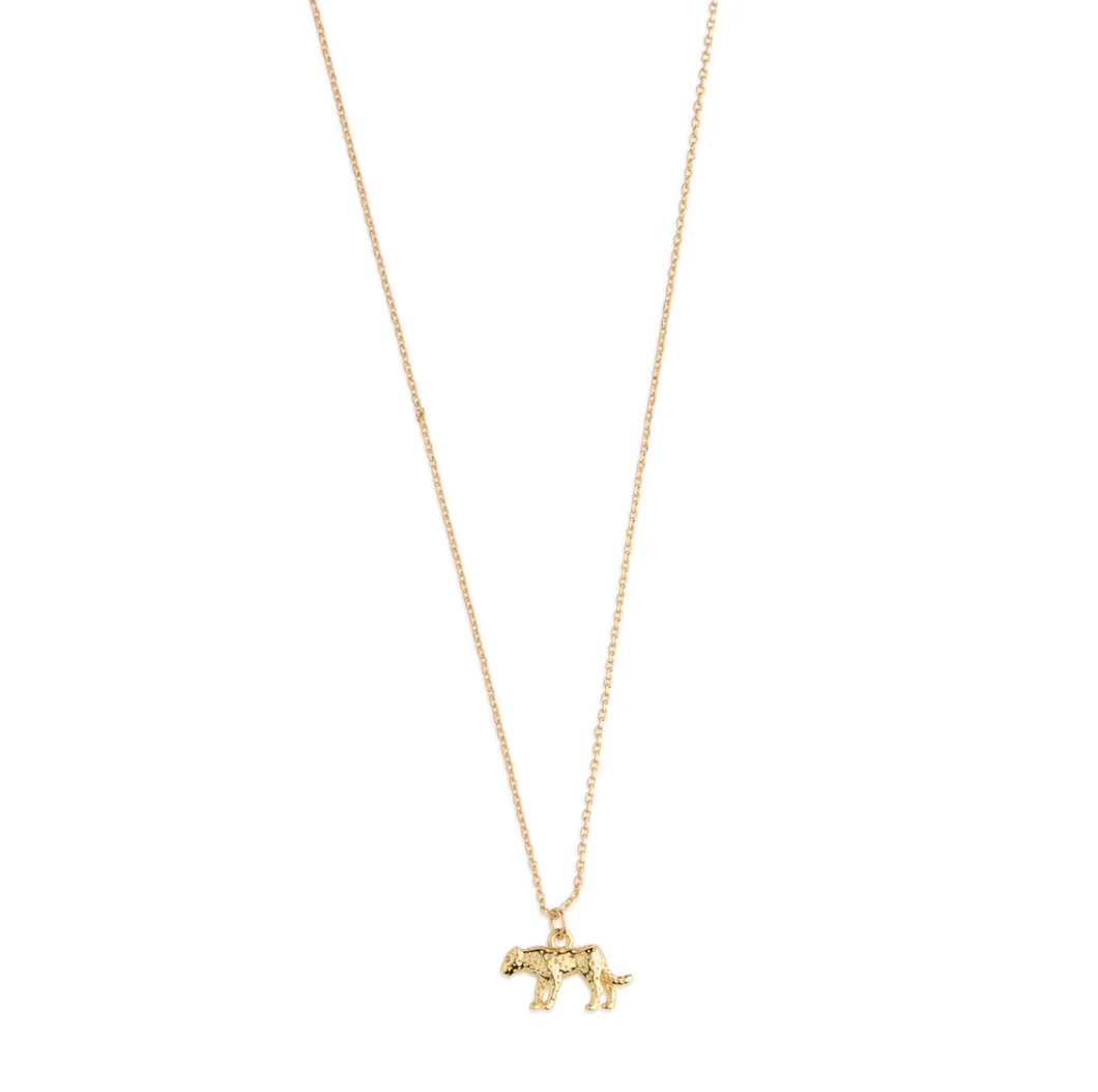Quinn Leopard Charm Dangling Necklace
