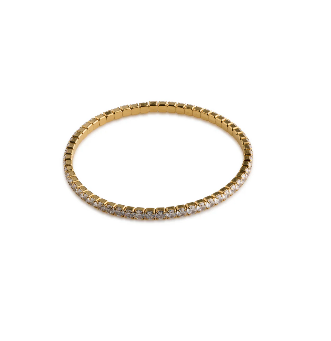 Sunny Crystal Tennis Bracelet Stainless Steel