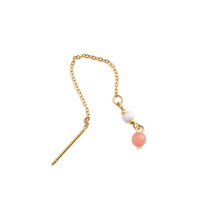 Load image into Gallery viewer, Ada Coral Bead Chain Earrings Stainless Steel
