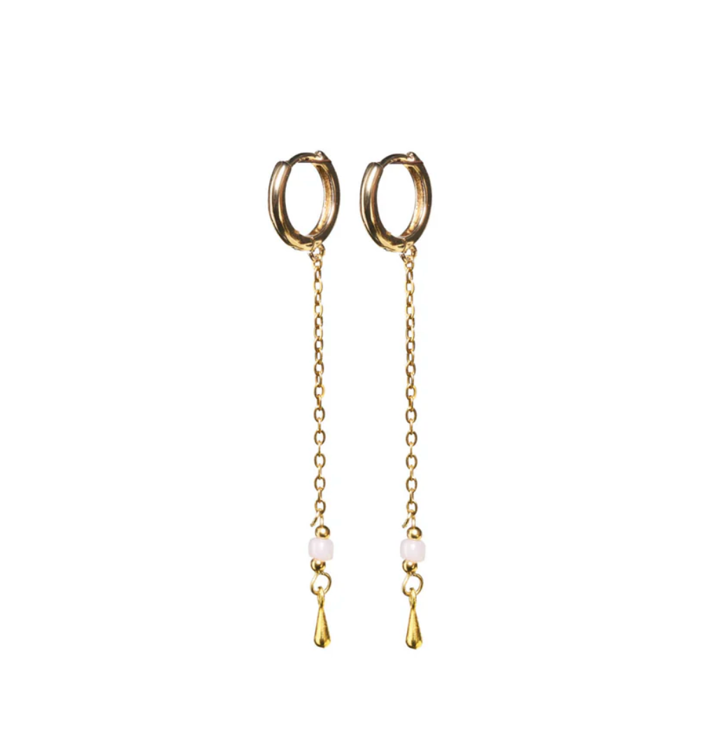 Alda Chain Hoop Earrings Stainless Steel