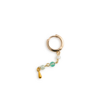 Load image into Gallery viewer, Belle Mint Bead Hoop Earrings Stainless Steel

