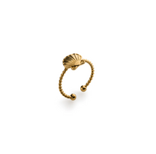 Load image into Gallery viewer, Penny Seashell Adjustable Ring Stainless Steel
