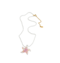 Load image into Gallery viewer, Sarafina Glass Starfish Necklace Stainless Steel
