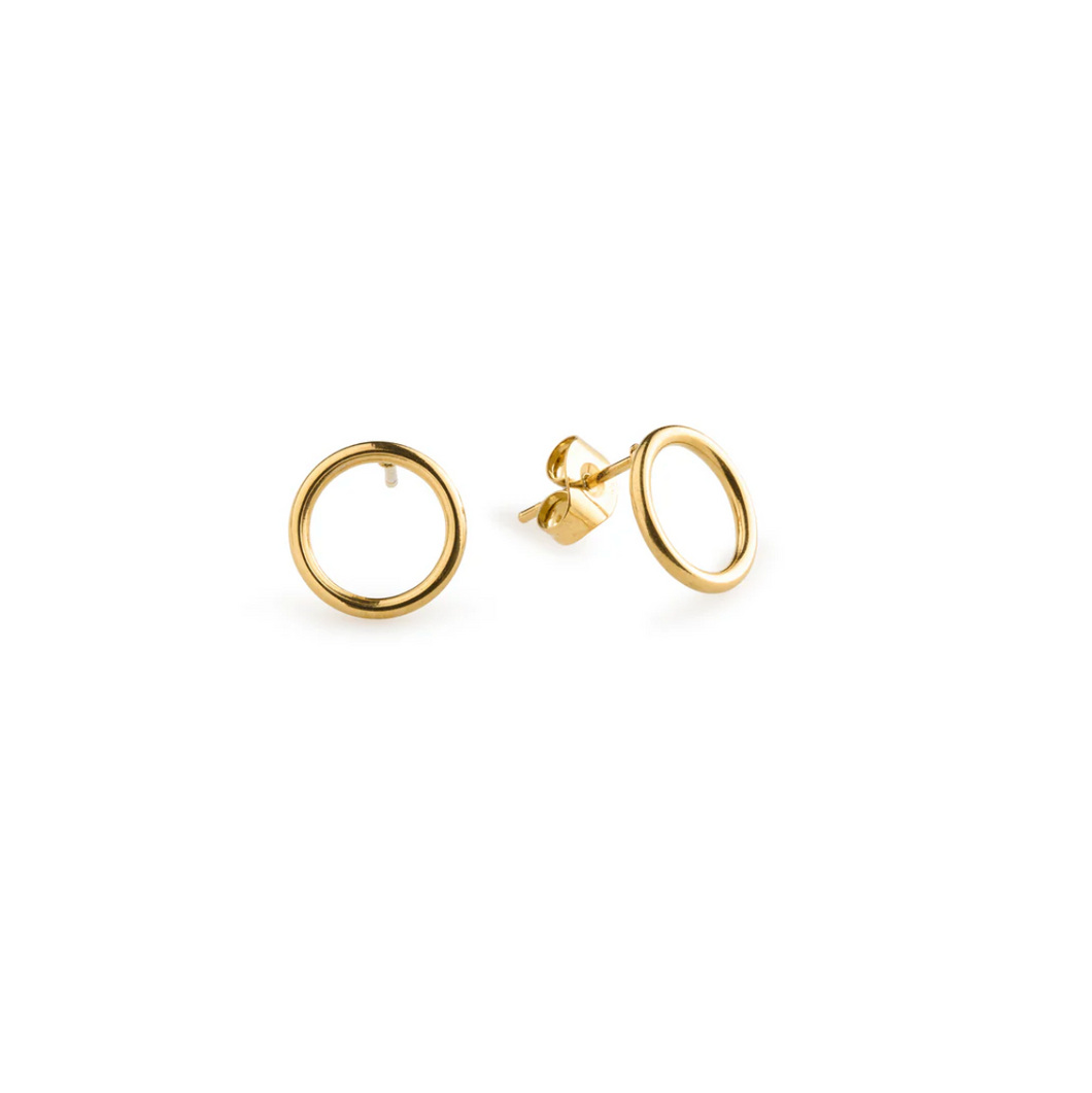 Therese Circle Stud Earrings Stainless Steel