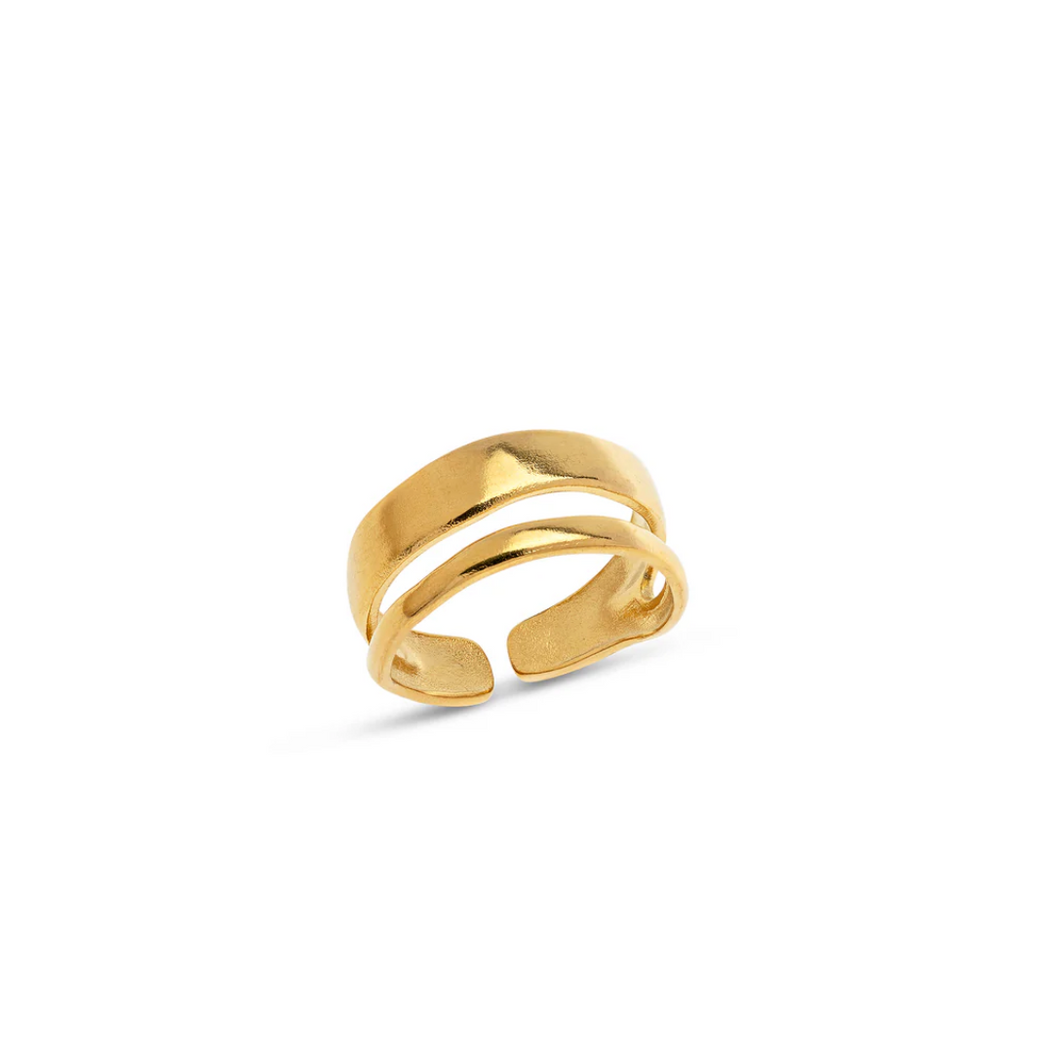 Willa Sleek Duo Adjustable Ring Stainless Steel