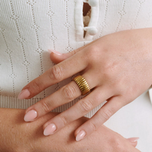 Load image into Gallery viewer, Nova Ribbed Adjustable Ring Stainless Steel
