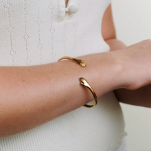 Load image into Gallery viewer, Petra Open Bangle Bracelet Stainless Steel
