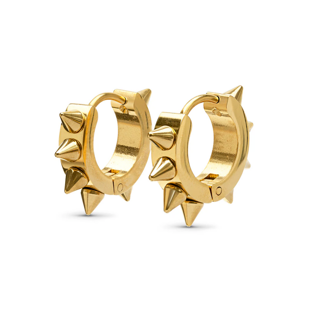 Elda Spike Hoop Earrings - Stainless steel