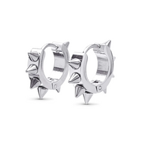 Load image into Gallery viewer, Elda Spike Hoop Earrings - Stainless steel
