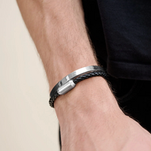Load image into Gallery viewer, Oliver Leather Bracelet Stainless Steel

