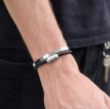 Load image into Gallery viewer, Oliver Leather Bracelet Stainless Steel
