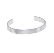 Load image into Gallery viewer, Tage Ribbed Bangle Bracelet Stainless Steel
