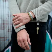 Load image into Gallery viewer, Tage Ribbed Bangle Bracelet Stainless Steel
