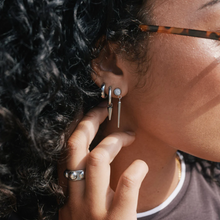 Load image into Gallery viewer, Bim Crystal Spike Earrings Stainless Steel
